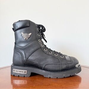 Harley-Davidson Men's Abercon Black Leather Motorcycle Boots | US 8.5